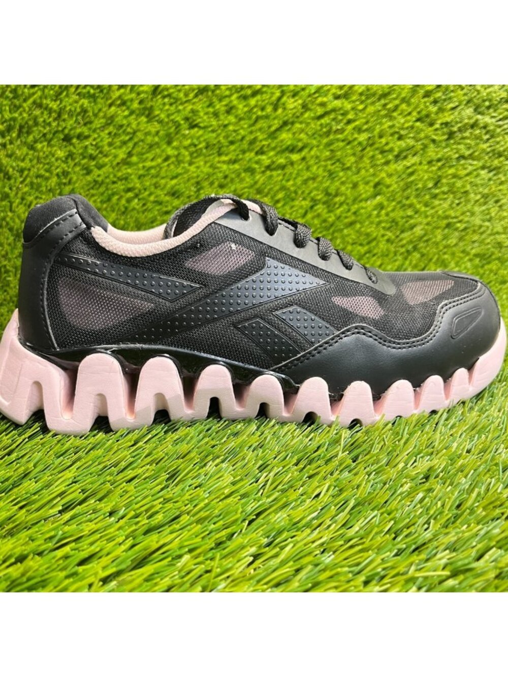 Reebok Zig Pulse Mens Size 8 Black Pink Composite Toe Safety Work Shoes Sneakers